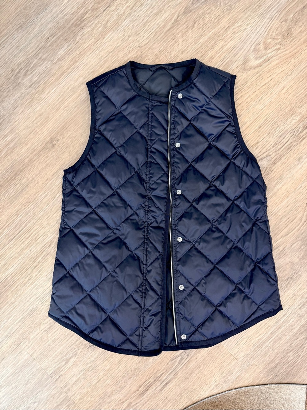 Theory Navy Quilted Diamond Vest